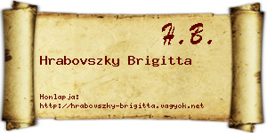 Hrabovszky Brigitta névjegykártya