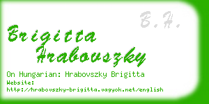 brigitta hrabovszky business card